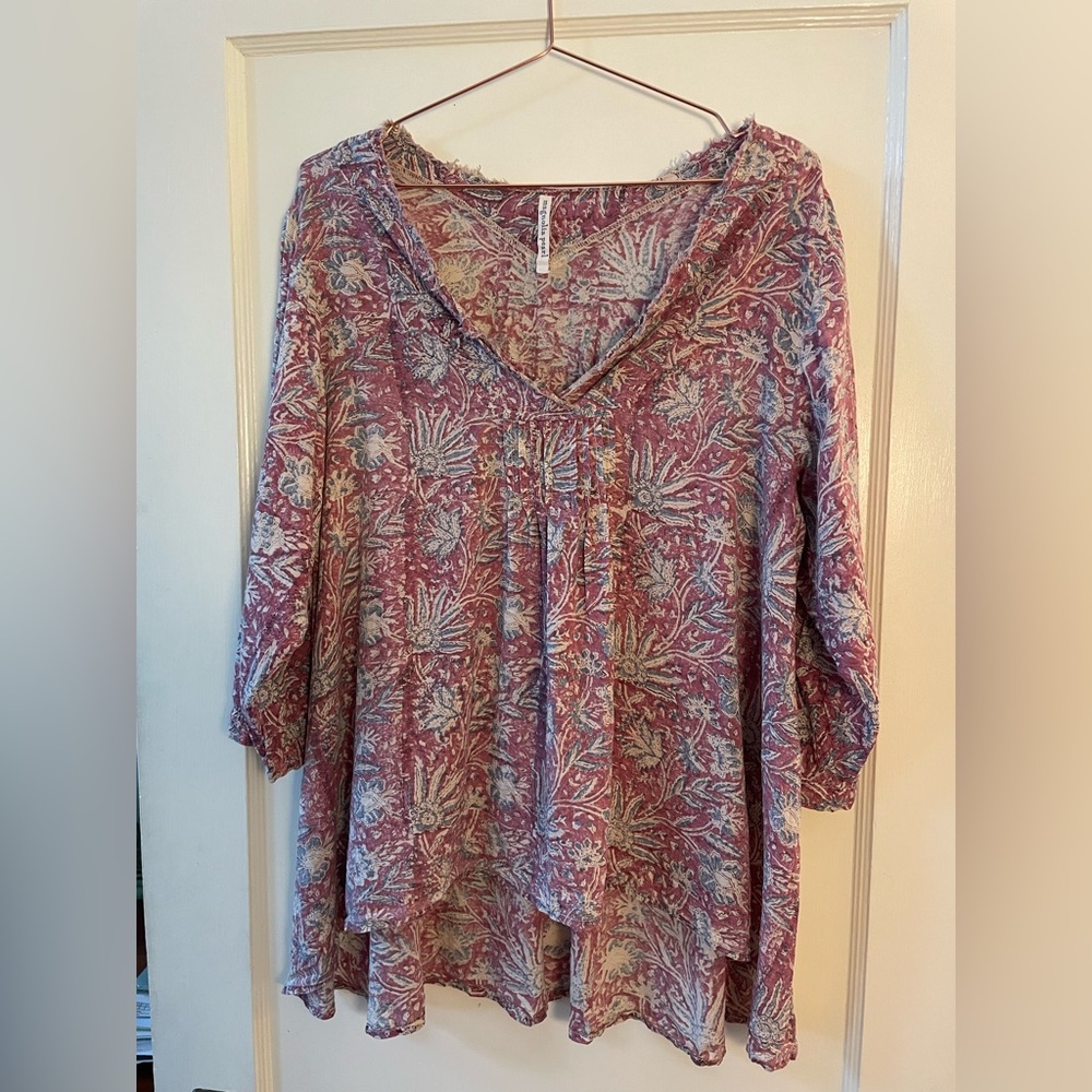 Magnolia Pearl Blockprint Bondi Blouse